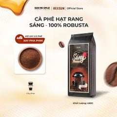 Cà Phê Robusta 100% Nguyên Chất - Sáng (450g) Cafe Hạt / Pha Phin / Pha Máy Xay Sẵn Chính Hãng Ban Me Gold - Rexsun