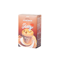 Cà Phê Hoà Tan Sữa Đá ĐẬM ĐÀ Gu Mạnh Mẽ - Hộp 180g (10 gói) - Cafe Sữa Đá 3in1 Tiện Lợi Ban Me Gold