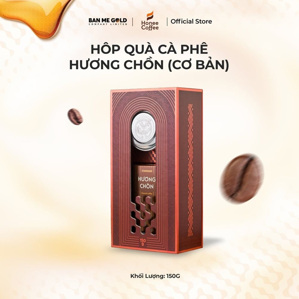 Hộp Quà Cà Phê Hương Chồn - 150gr Cà Phê Chồn 100% Nguyên Chất Pha Phin Ban Me Gold - Honee Coffee
