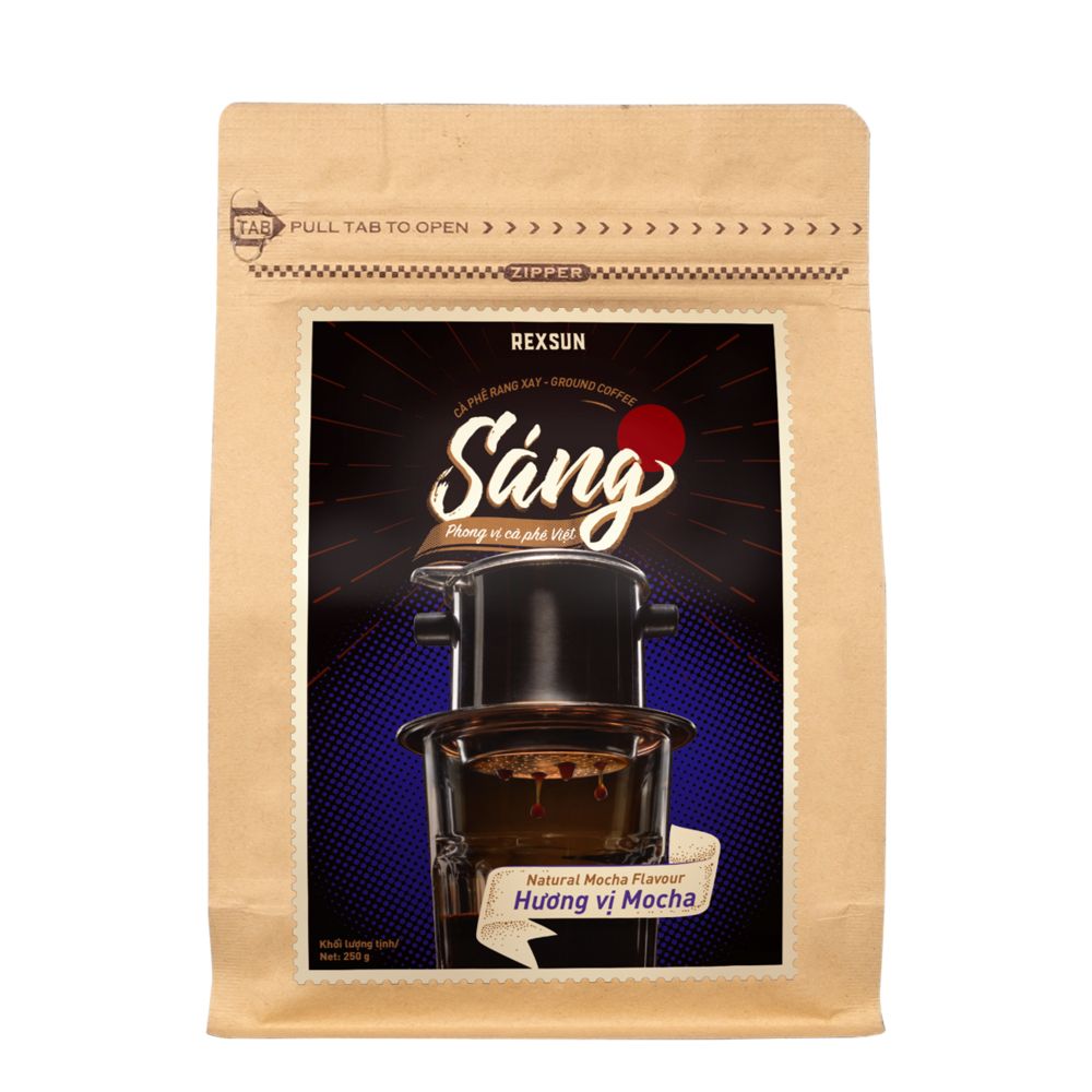 Cà Phê Rang Xay Mocha Gu Đậm - Sáng - 250g/500g - Cafe Rang Xay Pha Phin Chính Hãng Ban Me Gold - REXSUN