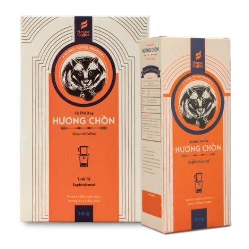 Cà Phê Hương Chồn (Tinh Tế) Bột Xay - Hộp 200g/300g - Cà Phê Chồn Cao Cấp Rang Xay Chính Hãng Ban Me Gold - Honee Coffee