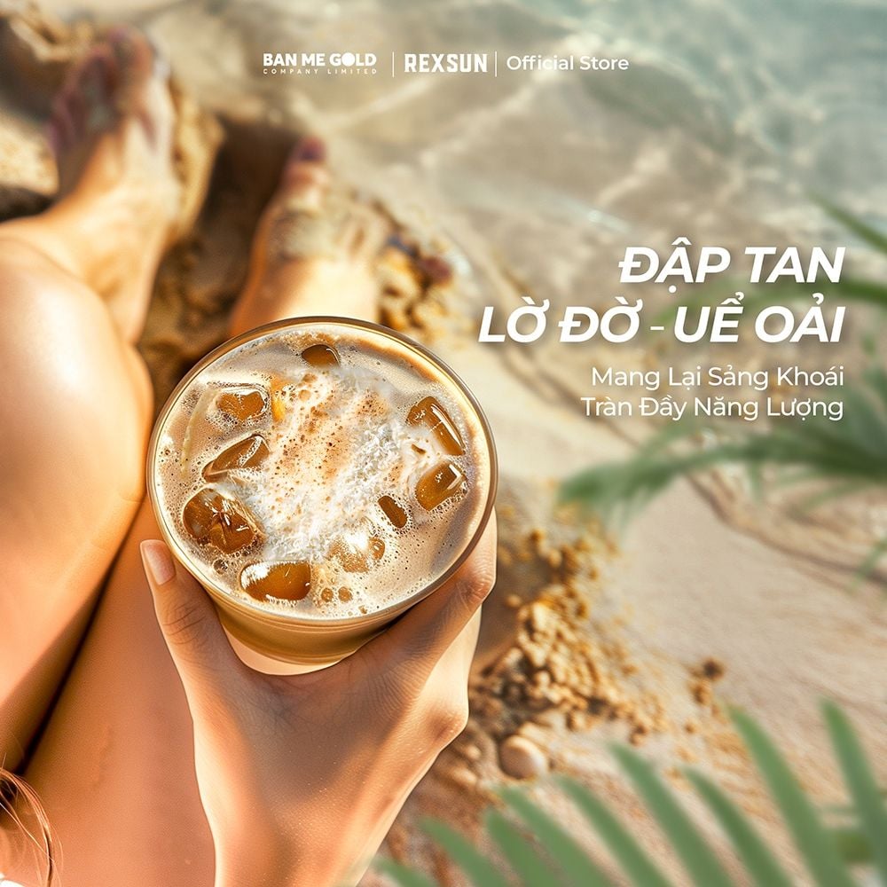 Cà Phê Sữa Dừa Cocofe - Hộp 160gr (10 Gói) - Coconut Cappuccino Dừa Cafe Hòa Tan Chính Hãng Ban Me Gold - REXSUN