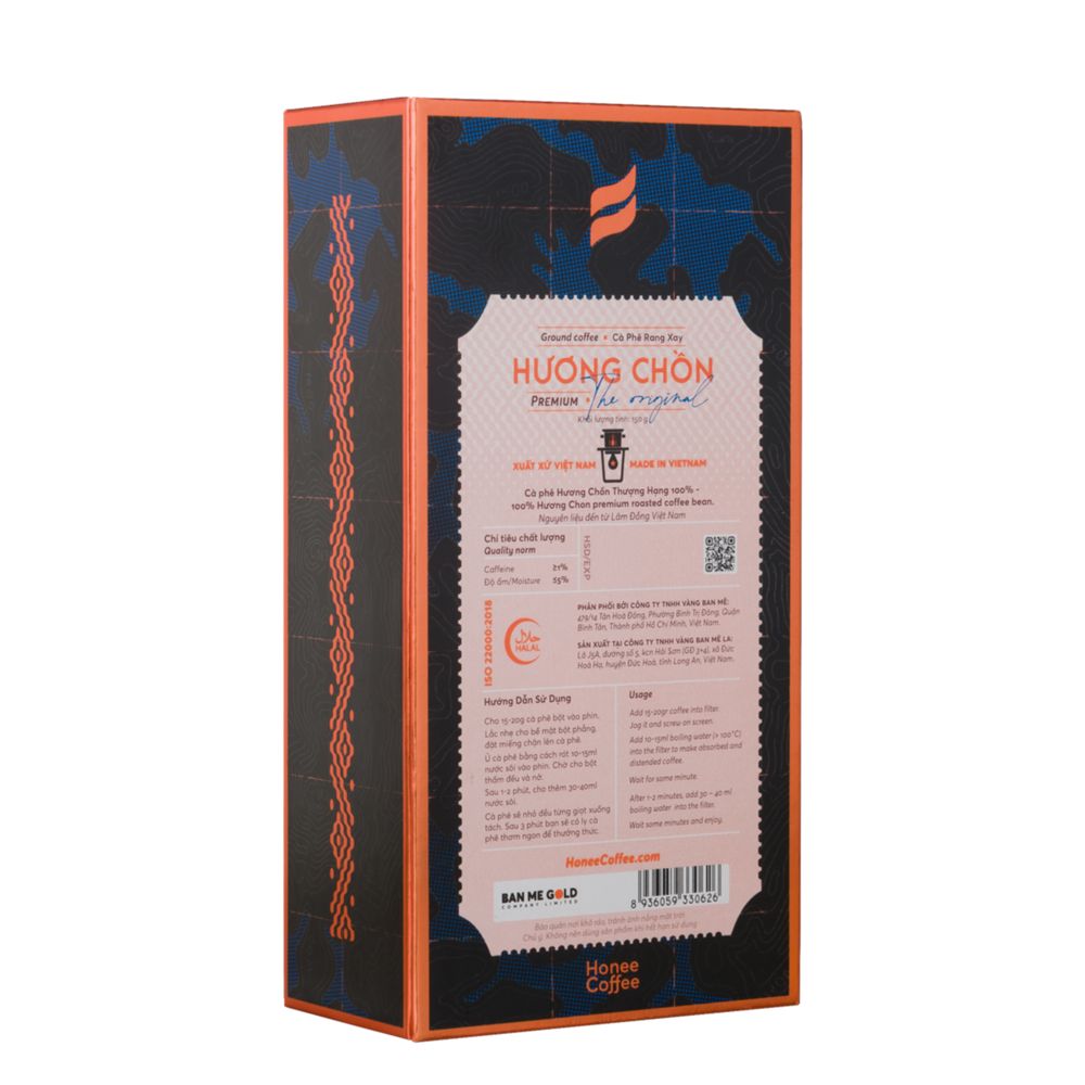 Hộp Quà Cà Phê Hương Chồn (Thượng Hạng) - 150gr - Cà Phê Chồn Rang Xay Ban Me Gold - Honee Coffee