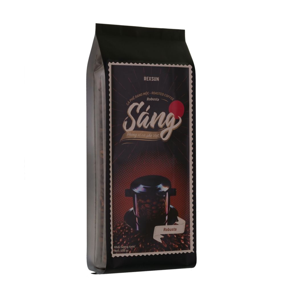 Cà Phê Robusta 100% Nguyên Chất - Sáng (450g) Cafe Hạt / Pha Phin / Pha Máy Xay Sẵn Chính Hãng Ban Me Gold - Rexsun