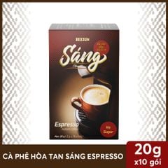 Cà Phê Espresso Hòa Tan - Sáng - Hộp 20g/100g - KHÔNG ĐƯỜNG SỮA - Cafe Đen Hòa Tan Chính Hãng Ban Me Gold - Rexsun