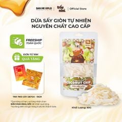 [QUÀ TẶNG] Dừa Sấy Giòn Tự Nhiên Nguyên Chất - Túi 50gr/100gr