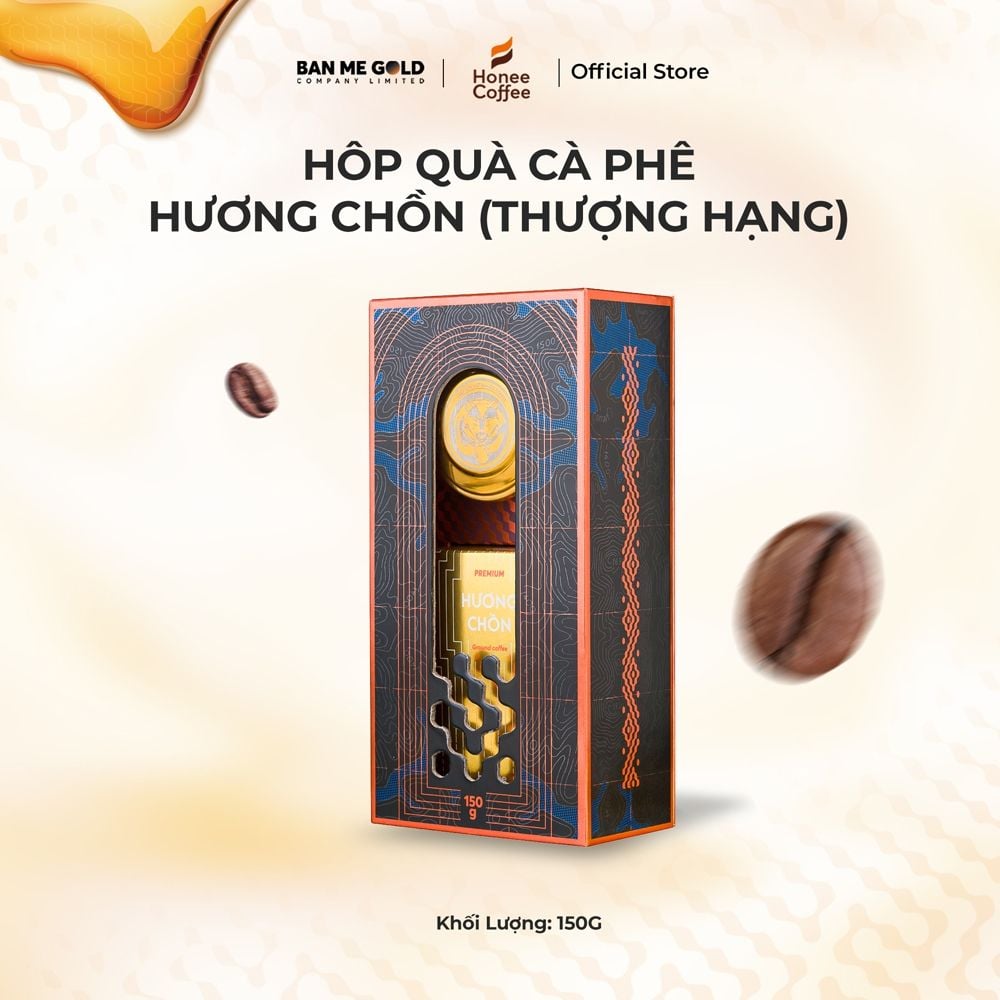 Hộp Quà Cà Phê Hương Chồn (Thượng Hạng) - 150gr - Cà Phê Chồn Rang Xay Ban Me Gold - Honee Coffee