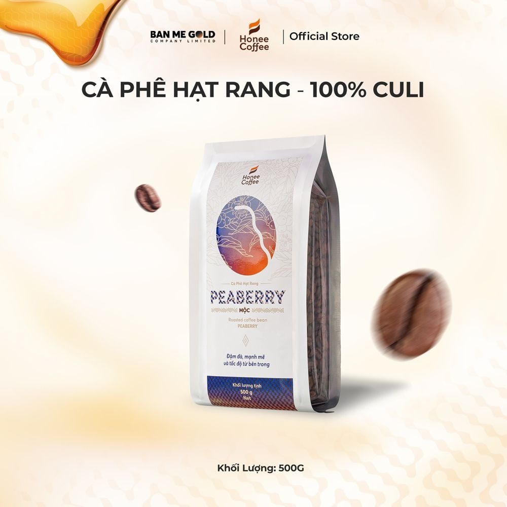 Cà Phê Culi 100% Nguyên Chất (Cao Cấp) - 250g/500g/1kg - Cafe Hạt Rang Đắng Đậm - Chính Hãng Ban Me Gold - Honee Coffee