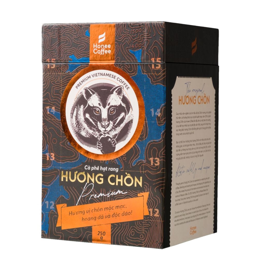 [THƯỢNG HẠNG] Hộp Quà Cà Phê Hương Chồn (MEDIUM) - 250gr - Cà Phê Chồn Nguyên Chất Chính Hãng Ban Me Gold - Honee Coffee