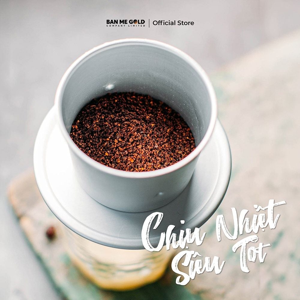 Phin Cà Phê Chịu Nhiệt Cao Cấp - Phin Nhôm Truyền Thống Cafe Sáng Không Gỉ - Chính Hãng Ban Me Gold - Rexsun