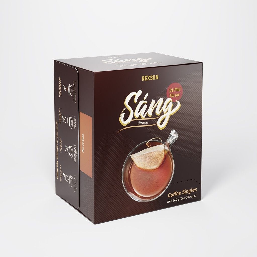 Cà Phê Túi Lọc Neoclassic - Sáng - Gói Tiện Lợi - Hộp 140g (20 Túi) - Cafe Nguyên Chất Chính Hãng Ban Me Gold - Rexsun