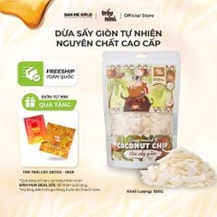[QUÀ TẶNG] Dừa Sấy Giòn Tự Nhiên Nguyên Chất - Túi 50gr/100gr