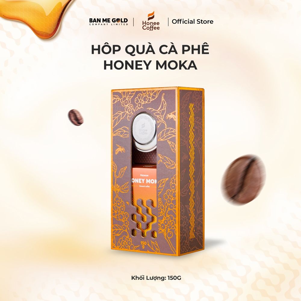 Hộp Quà Cà Phê Honey Moka 150g - Mật Ong Hoa Cà Phê Nguyên Chất Chính Hãng Ban Me Gold - Honee Coffee