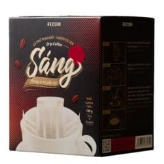 Cà Phê Phin Giấy - Sáng - Hộp 100gr (10 Túi) - Không Đường Sữa - Cafe Nguyên Chất Chính Hãng Ban Me Gold - Rexsun