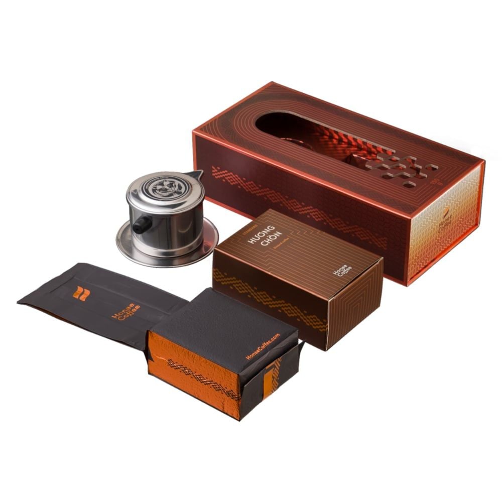 Hộp Quà Cà Phê Hương Chồn - 150gr Cà Phê Chồn 100% Nguyên Chất Pha Phin Ban Me Gold - Honee Coffee
