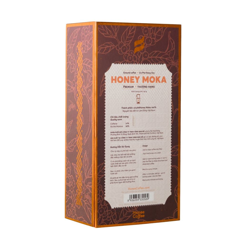 Hộp Quà Cà Phê Honey Moka 150g - Mật Ong Hoa Cà Phê Nguyên Chất Chính Hãng Ban Me Gold - Honee Coffee