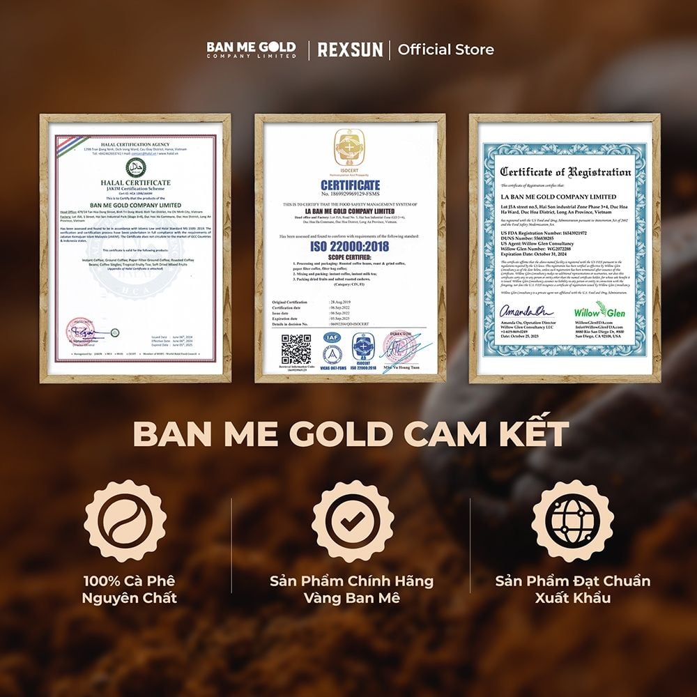 Cà Phê Hoà Tan Sữa Quế (Cinnamon) - Instant Delight – 160gr (10 Gói) - Cafe Hòa Tan Chính Hãng Ban Me Gold - REXSUN