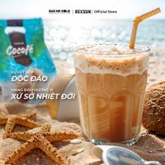 Cà Phê Sữa Dừa Cocofe - Hộp 160gr (10 Gói) - Coconut Cappuccino Dừa Cafe Hòa Tan Chính Hãng Ban Me Gold - REXSUN