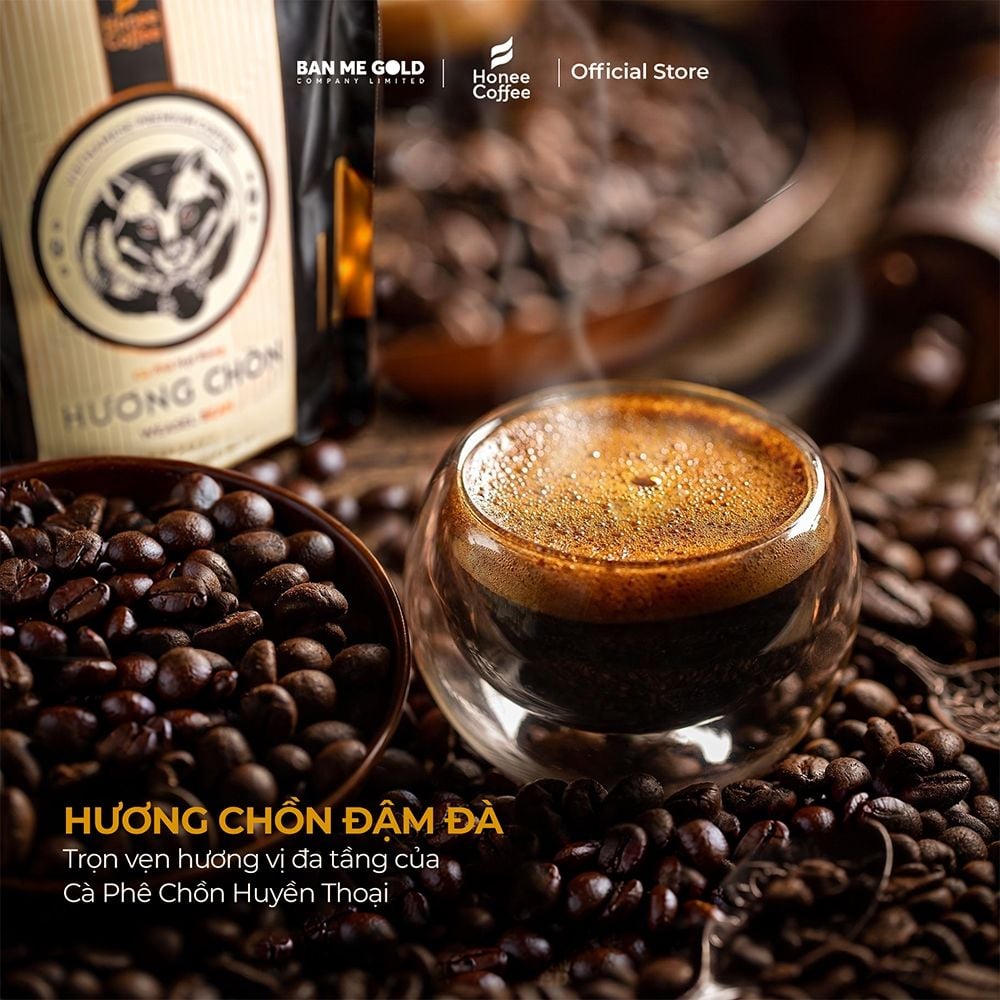 [CAO CẤP] Cà Phê Hương Chồn (Bạc) (250g - NGUYÊN HẠT) Hạt Rang Mộc Cà Phê Chồn 100% Nguyên Chất Chính Hãng Ban Me Gold - Honee Coffee