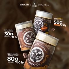 Cà Phê Hương Chồn Sấy Lạnh Americano (30g/80g) - Cà Phê Hòa Tan Sấy Lạnh 100% Robusta