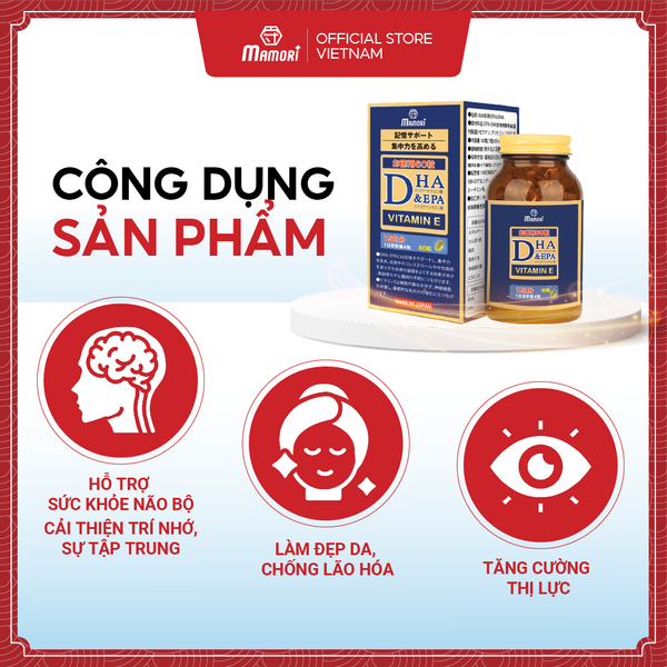 Viên Uống Mamori DHA & EPA Hỗ Trợ Trí Nhớ