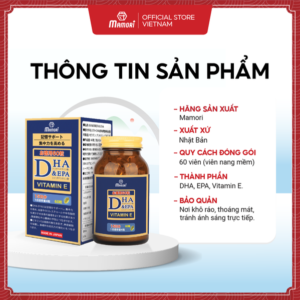 Viên Uống Mamori DHA & EPA Hỗ Trợ Trí Nhớ