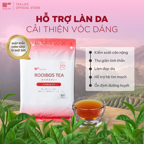 Tealife Rooibos Tea - Hồng Trà Thảo Mộc Nam Phi - Vị Nguyên Bản Giúp Thư Giãn, Đẹp Da, Giữ Dáng