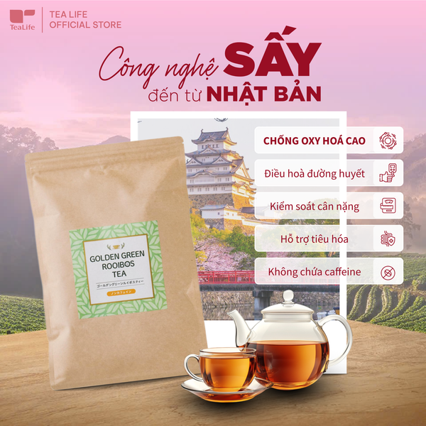 Trà Rooibos Golden Green TeaLife – Chống Oxy Hóa & Giữ Gìn Làn Da Khỏe Đẹp