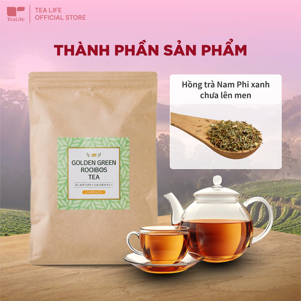 Trà Rooibos Golden Green TeaLife – Chống Oxy Hóa & Giữ Gìn Làn Da Khỏe Đẹp