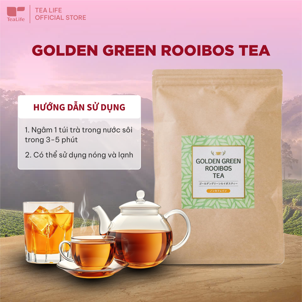 Trà Rooibos Golden Green TeaLife – Chống Oxy Hóa & Giữ Gìn Làn Da Khỏe Đẹp