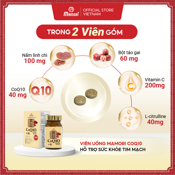 Viên Uống Mamori CoQ10 Tốt Cho Tim
