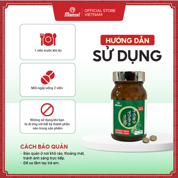 Viên Uống  Mamori Gymnema Inulin Hỗ Trợ Đường Huyết