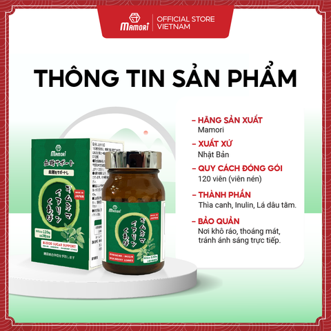 Viên Uống  Mamori Gymnema Inulin Hỗ Trợ Đường Huyết