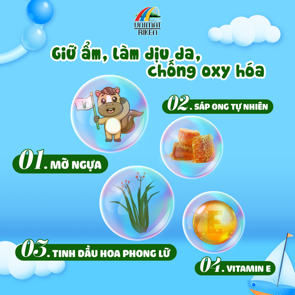 Kem Dưỡng Ẩm Mỡ Ngựa Cho Mẹ Và Bé Unimat Riken 30g – Dịu Nhẹ Cho Làn Da Nhạy Cảm