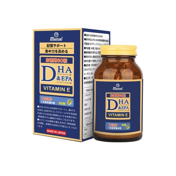 Viên Uống Mamori DHA & EPA Hỗ Trợ Trí Nhớ