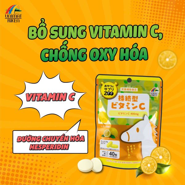 Kẹo Bổ Sung Vitamin C Vị Chanh Zoo season (40 Viên)