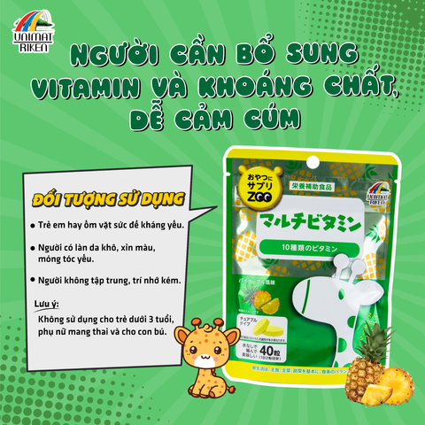 Kẹo Bổ Sung Vitamin Vị Dứa Zoo Season (40 Viên)