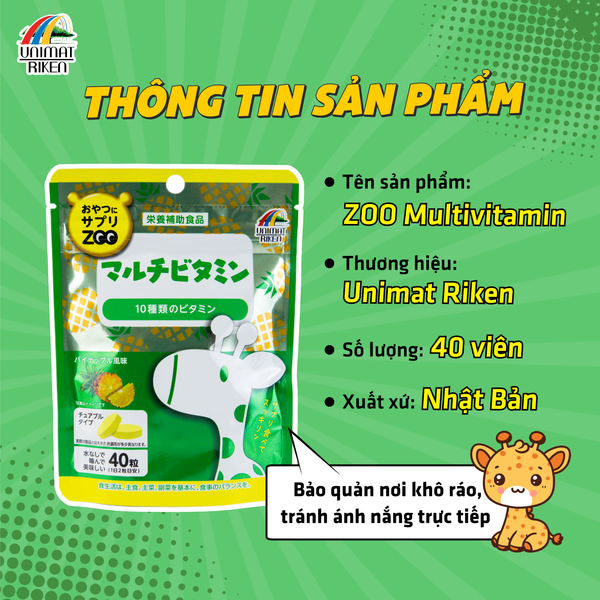 Kẹo Bổ Sung Vitamin Vị Dứa Zoo Season (40 Viên)