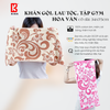  Khăn Gội Đầu, Khăn Lau Tóc, Quấn Tóc KIBA KT 34cm x 75cm Họa Tiết Sóng, Chất Cotton Dày Dặn, Êm Mềm, Thấm Hút Tốt 