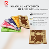  Khăn Mặt KIBA Họa Tiết Ba Chú Gấu Dễ Thương KT 28cm  x 48cm,  Chất Cotton Êm, Mềm, Dày Dặn Thấm Hút Tốt, Tơi Bông, Thoáng Khí 
