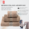  Bộ 3 Khăn Đơn Màu Tắm Gội Mặt, Khăn Tắm Cỡ Lớn 70x140cm KIBA Chất Cotton Hữu Cơ, Êm, Mềm, Dày Dặn, Thấm Hút Tốt, An Toàn 