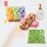  Khăn Mặt KIBA Họa Tiết Hoa 5 Cánh Chất Cotton Dày Dặn, Thấm Hút Tốt, Tơi Bông, Thoáng Khí 