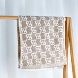  Khăn Gội Đầu, Lau Tóc, Quấn Tóc KIBA Kt 34x75cm Họa Tiết Monogram Sang Trọng Chất Nhẹ, Êm, Thấm Hút Tốt 