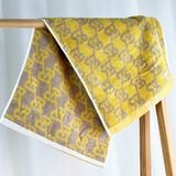  Khăn Gội Đầu, Lau Tóc, Quấn Tóc KIBA Kt 34x75cm Họa Tiết Monogram Sang Trọng Chất Nhẹ, Êm, Thấm Hút Tốt 