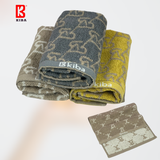  Khăn Mặt KIBA Họa Tiết Monogram Trẻ Trung, Hiện Đại KT 28cm  x 48cm,  Chất Cotton Êm, Mềm, Dày Dặn Thấm Hút Tốt, Tơi Bông, Thoáng Khí 