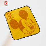  Khăn Mặt Cho Bé KIBA Bo Viền Mickey KT 25x25cm Chất Cotton Êm, Mềm, Thấm Hút Tốt, An Toàn 