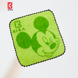  Khăn Mặt Cho Bé KIBA Bo Viền Mickey KT 25x25cm Chất Cotton Êm, Mềm, Thấm Hút Tốt, An Toàn 