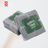  Set 5 Chiếc Khăn Mặt Sợi Tre KIBA 28x48cm Thấm Hút Gấp Đôi, Êm, Mềm, Nhẹ Bông 