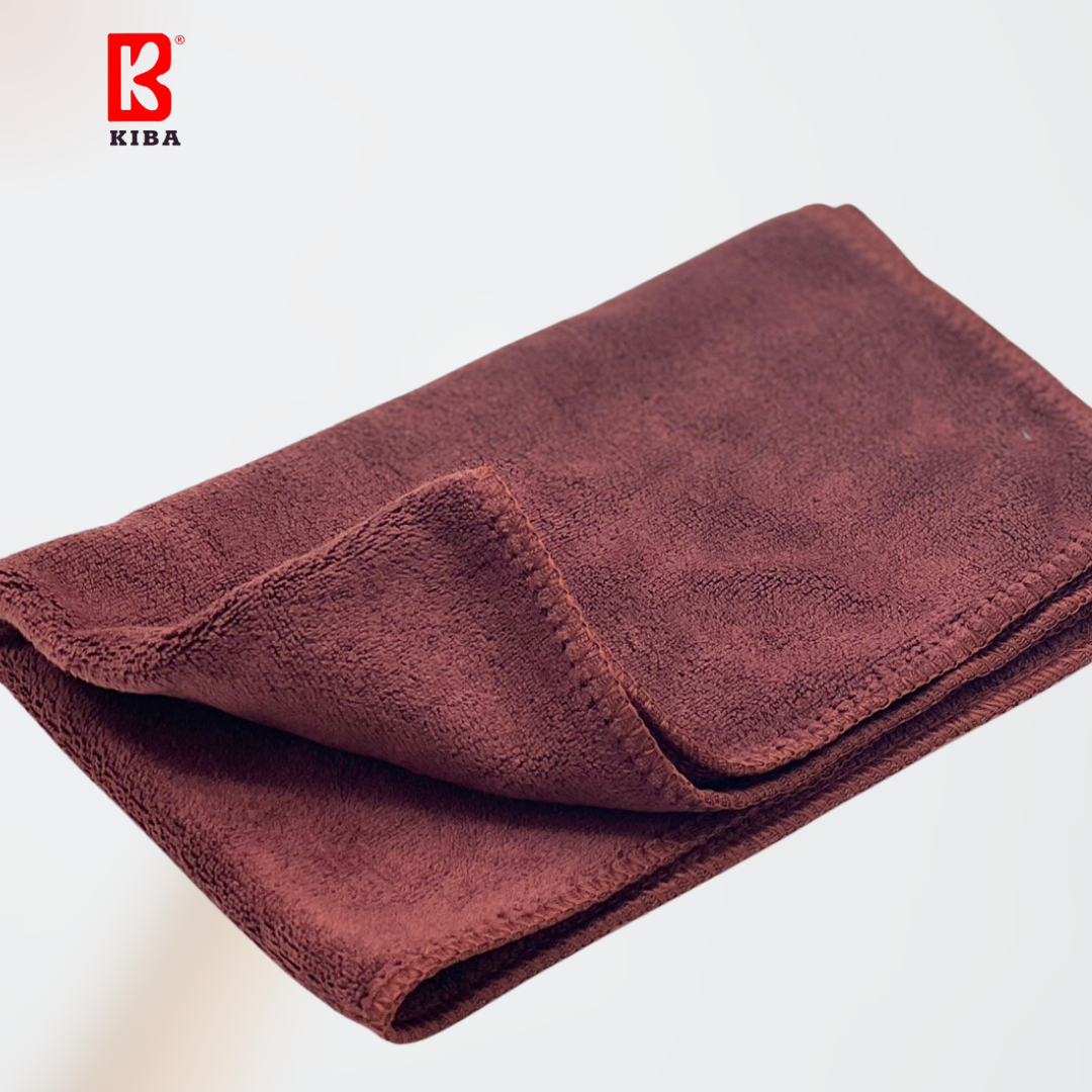  Khăn Lau Đa Năng KIBA Chất Microfiber, Dày Dặn, Kích Thước 34x75cm, Nhiều Màu Nhã Nhặn, Có Thêu Họa Tiết 