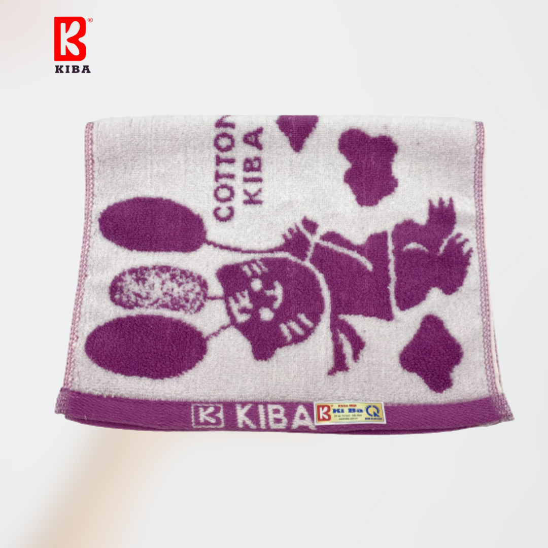  Khăn Mặt KIBA Họa Tiết Gấu Bóng Bay KT 30cm x 45m , Chất Cotton Hữu Cơ Tự Nhiên Dày Dặn, Thấm Hút Tốt, An Toàn Cho Da 